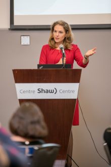 Princess Sarah Zeid addressing the audience.